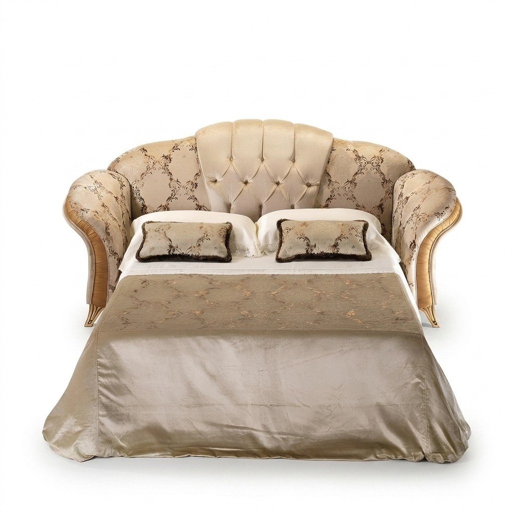 Sofa 3 Sitzer Couch mit Bettfunktion Textil Stoff Möbel Polster arredoclassic