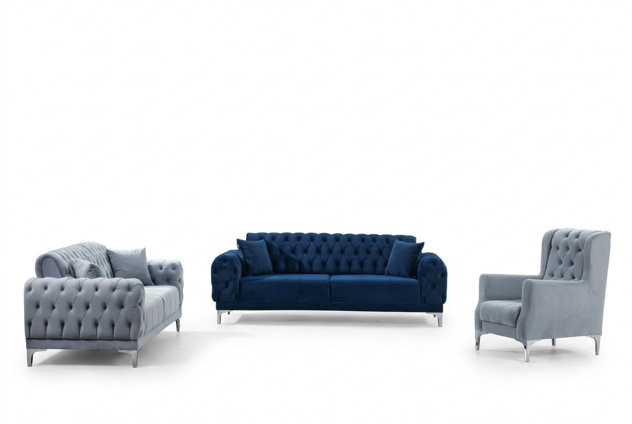 Sofa 3-Sitzer Couch Relaxgarnitur Wohnzimmer 3tlg Lounge-Garnitur Komplettsofa