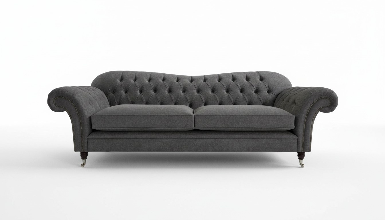 Sofa 3 Sitzer Couch design Chesterfield Sitz Garnitur Leder Textil Polster