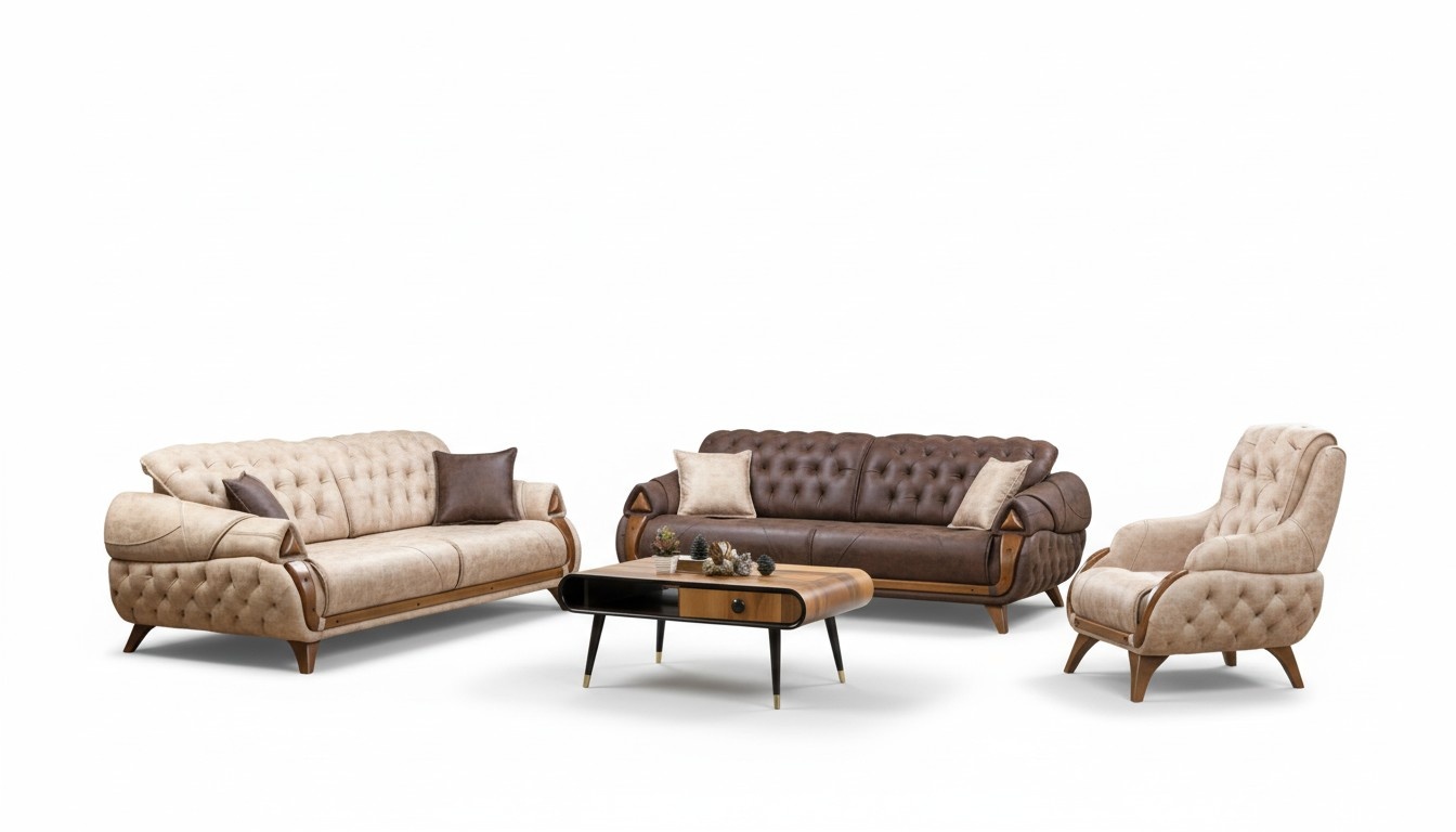 Sofa 3 Sitzer Sofas Leder Dreisitzer Polster Design Wohnzimmer Möbel