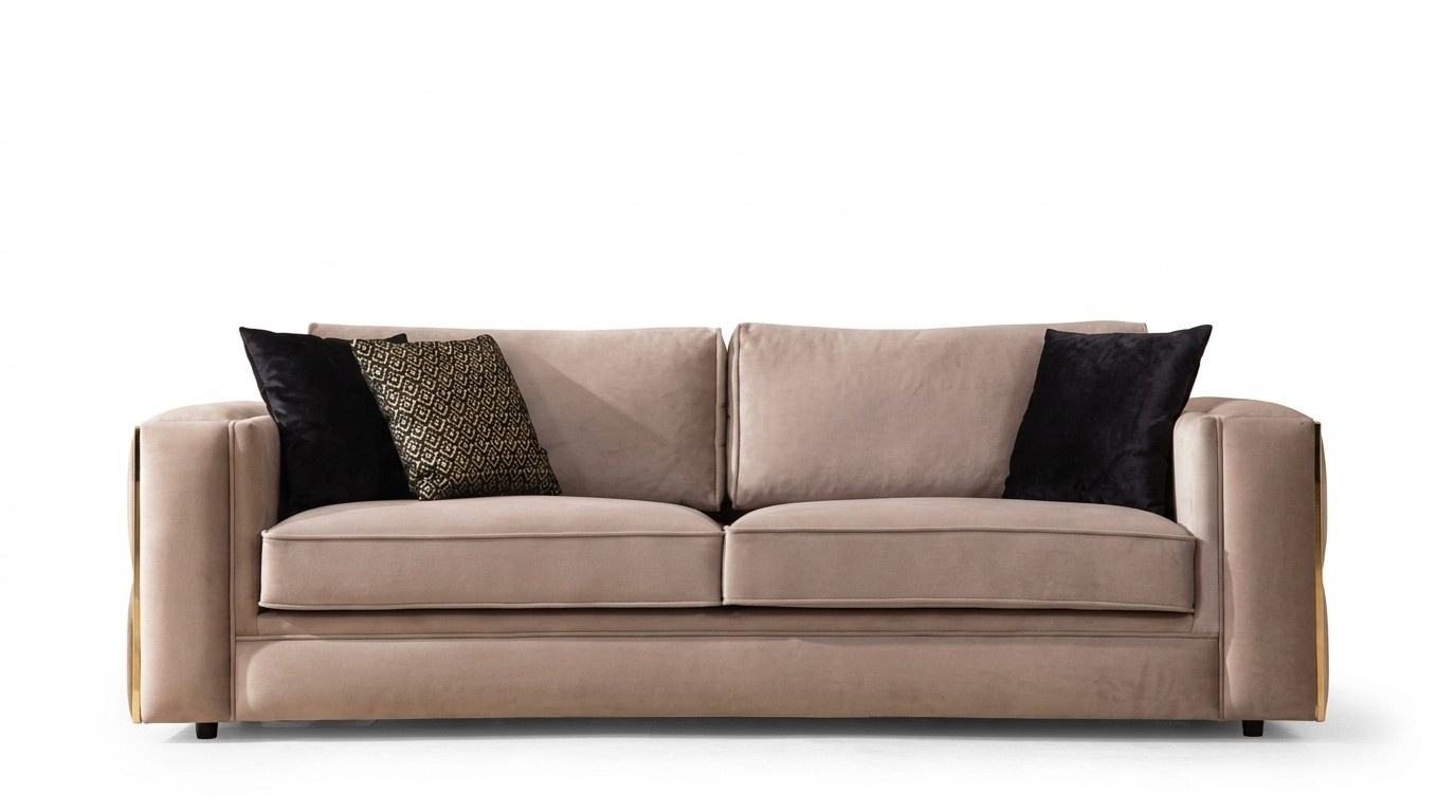 Sofa 3 Sitzer Textil Sofas Couch Polster Luxus Möbel Moderner Dreisitzer Neu