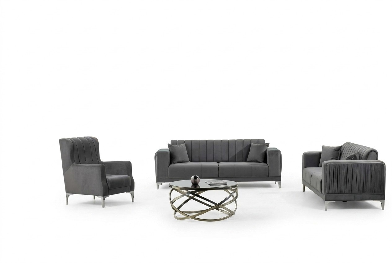 Sofa 3-Sitzer Wohnzimmer-Set Couch Komplettsofa Lounge-Garnitur Relaxgarnitur