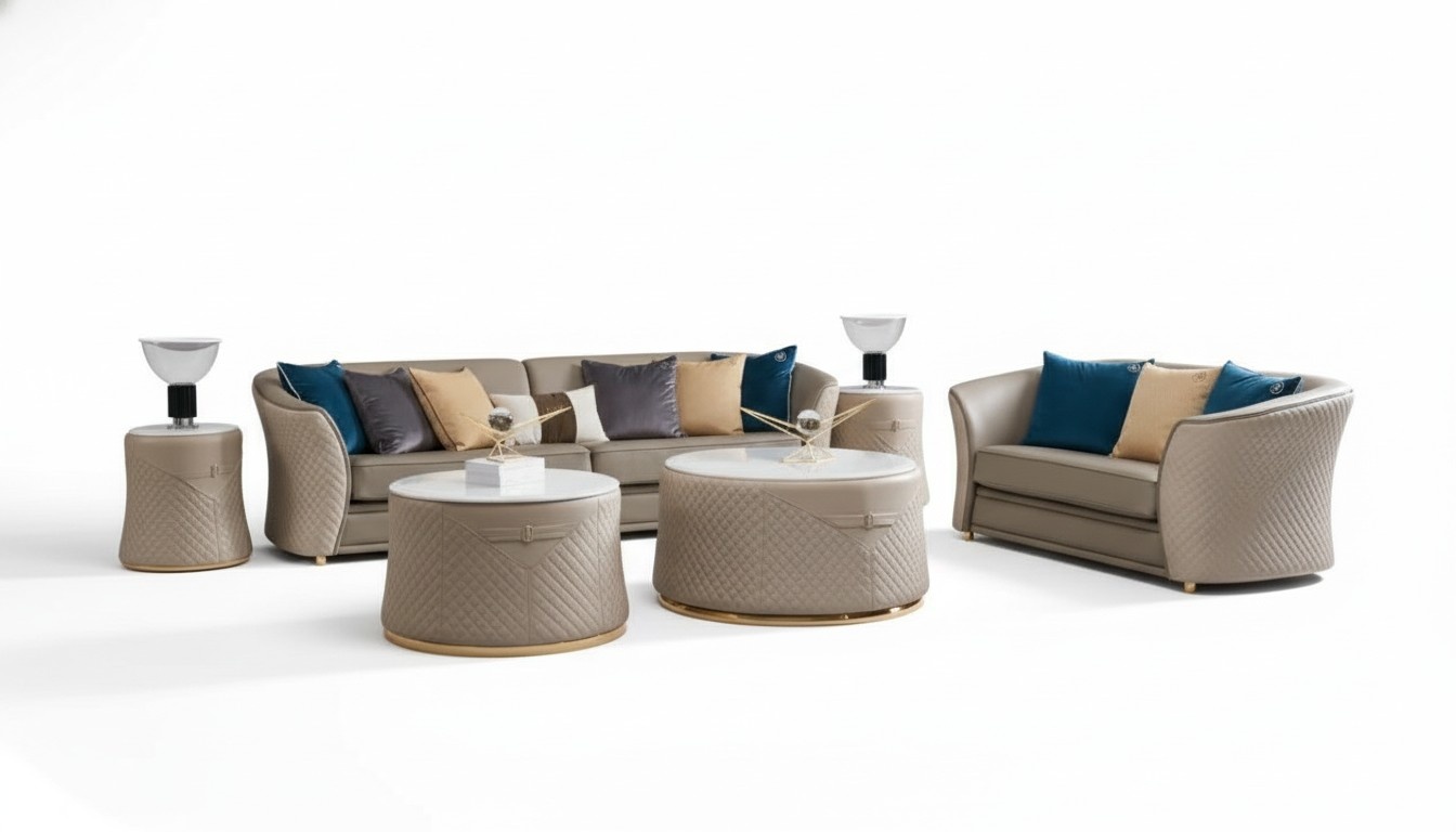 Sofa 4 Sitzer Big Couch Sofas Couchen Wohnzimmer Design Viersitzer Leder