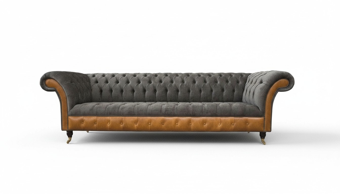 Sofa 4 Sitzer Chesterfield Luxus Couch Big Couchen Polster 300cm Design
