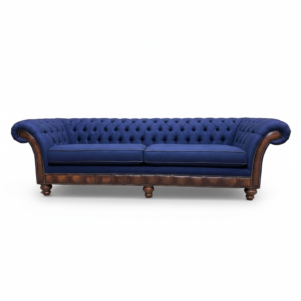 Sofa Chesterfield 4 Sitzer Luxus Sofas Stoffsofa Wohnzimmer Couch Neu