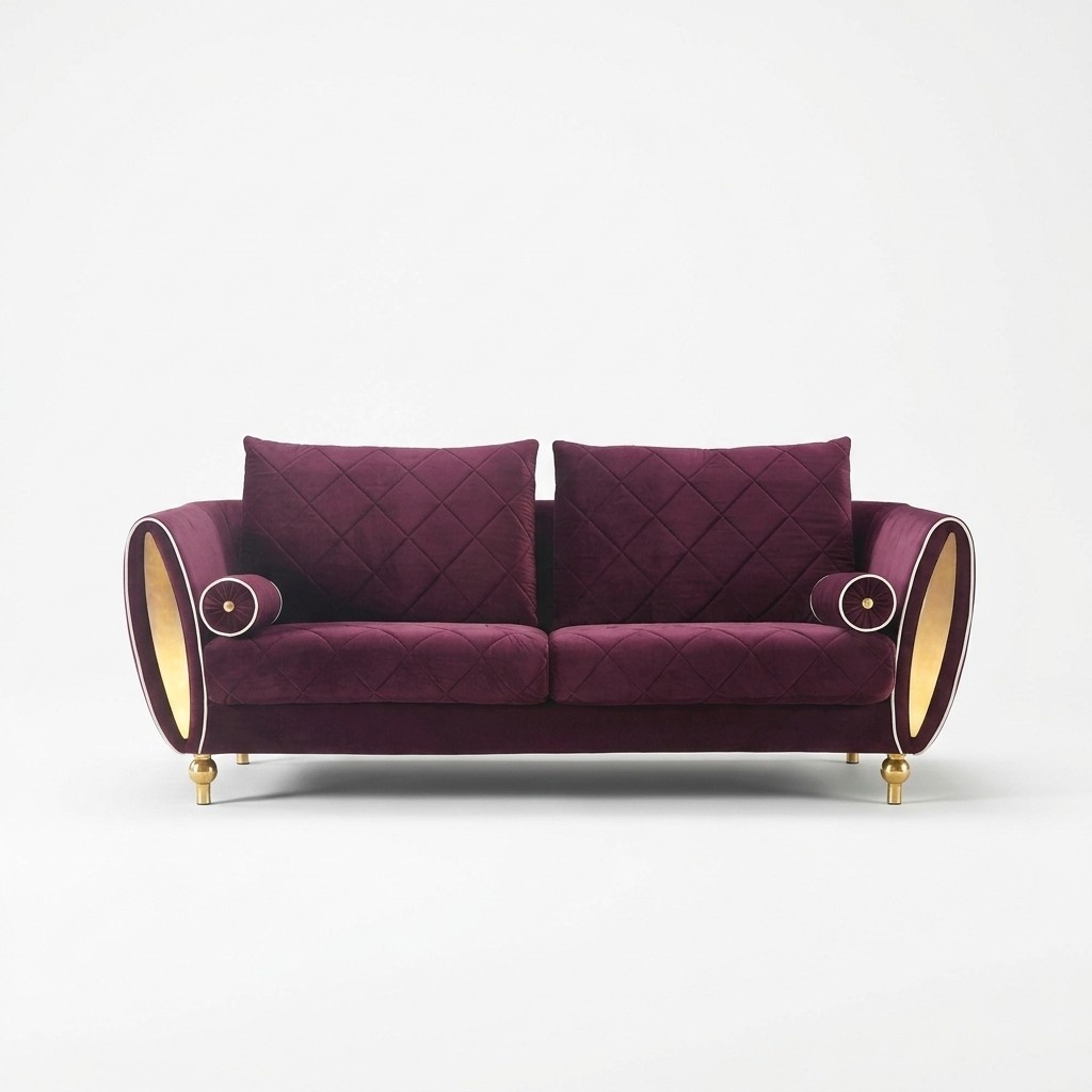 Sofa Couch Polster 2 Sitzer Sofas Couchen Sitz Garnituren Design Club Samt