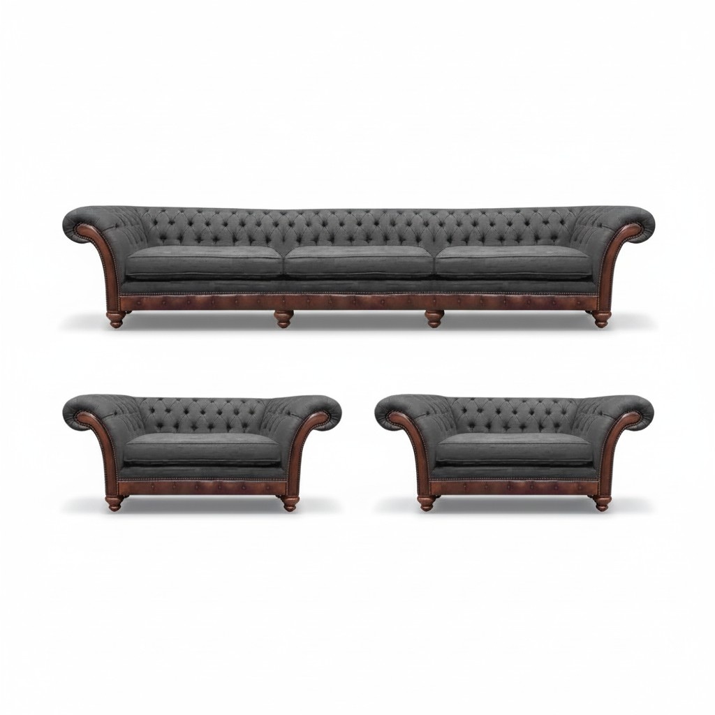 Sofa Couch Polster Garnitur Sofagarnitur Moderne Couchen 3tlg Chesterfield