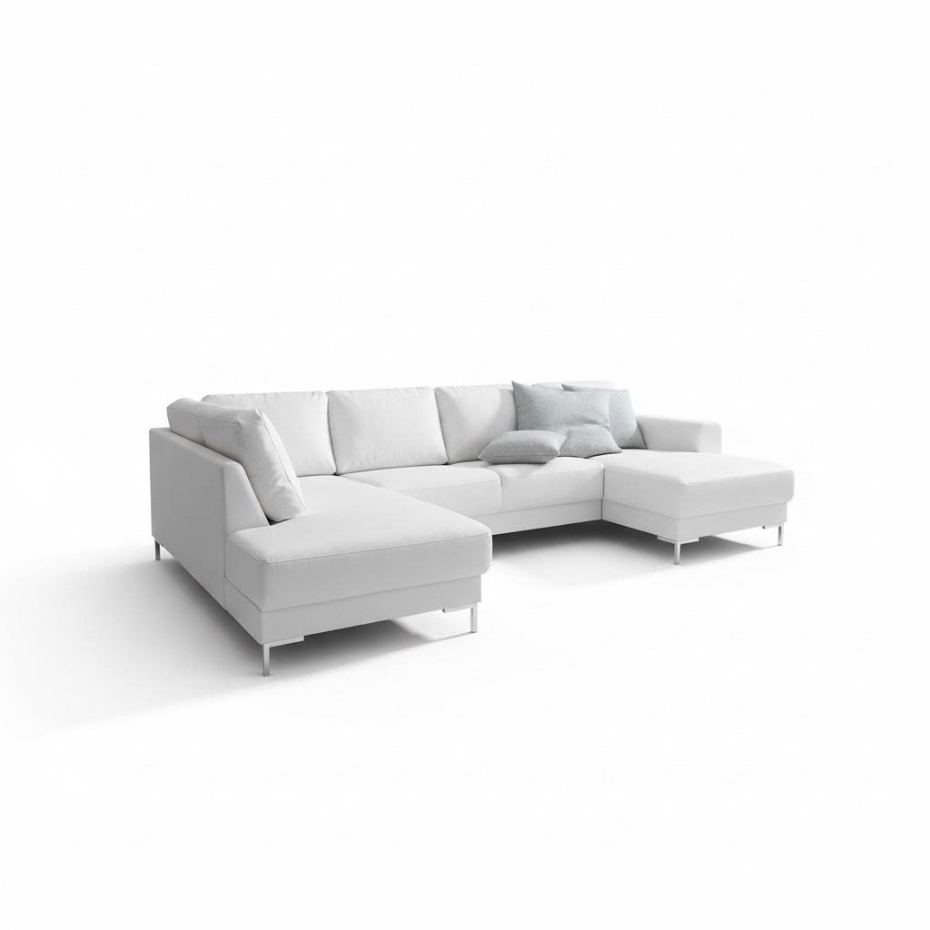 Sofa Couch Polster Garnitur Wohnlandschaft Design Ecksofa Leder U Form