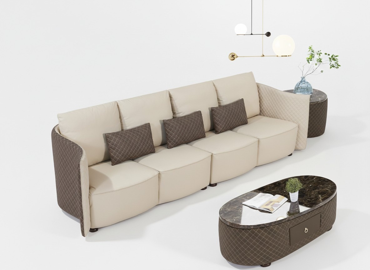 Sofa Couch Polster Sofas 5 Sitzer Textil big xxl Wohnzimmer Couchen Leder