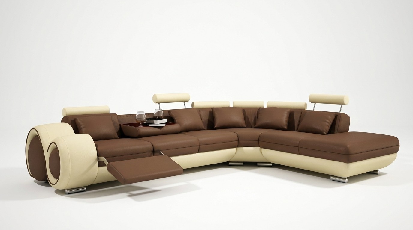 Sofa Ecksofa Couch Polster Sitz Wohnlandschaft Garnitur L-Form Stoff