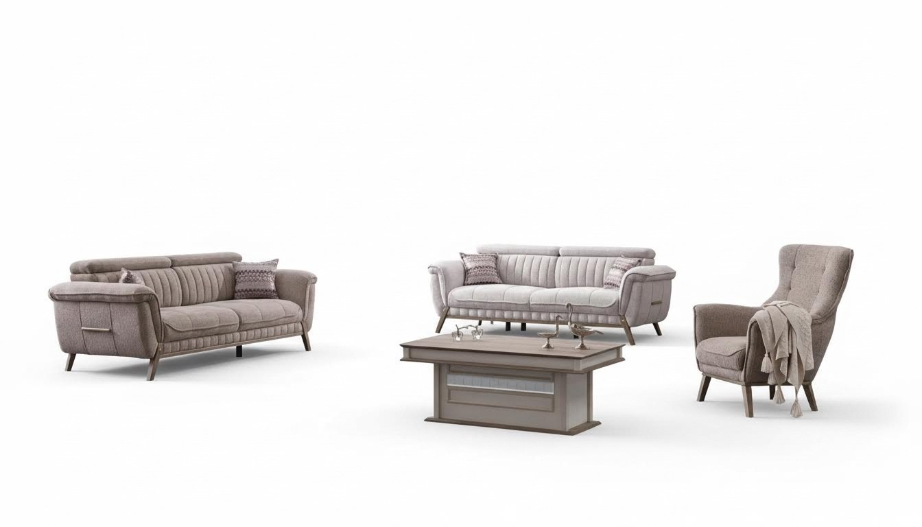 Sofa Garnitur Polster Wohnzimmer Set Einrichtung Polstergarnitur Couchgarnitur