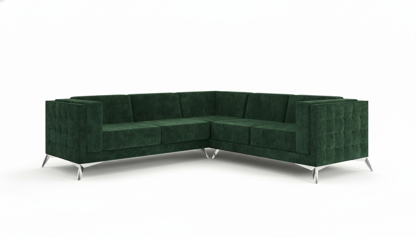 Sofa L-Form Chesterfield Couch Wohnlandschaft Garnitur Design Klassische Ecksofa