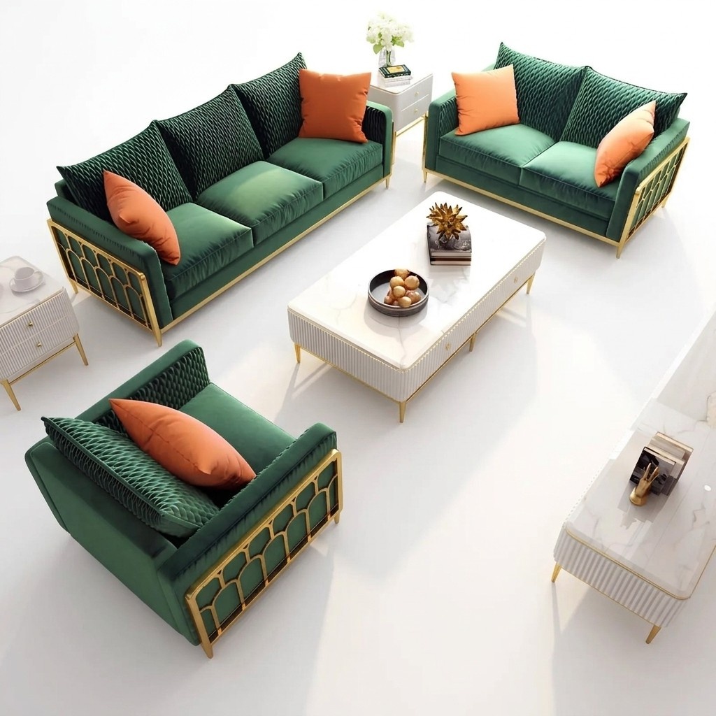 Sofa Leder Couch Polster Sitz 3+1 Sitzer Garnitur Design Couchen Sofas
