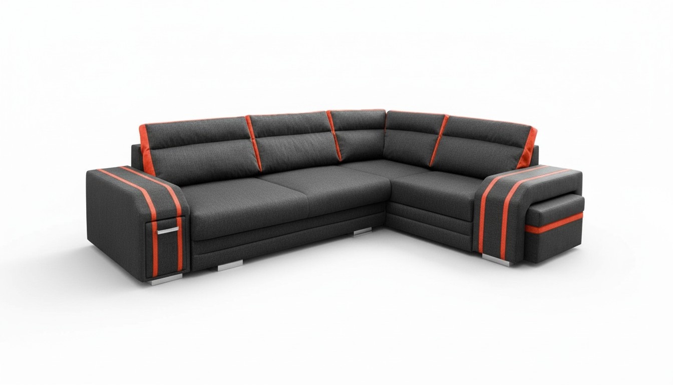 Sofa Schlafsofa Designer Sofa mit Bettfunktion - Bettkasten Ecksofa Couch
