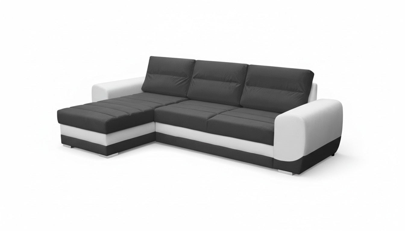 Sofa Schlafsofa Designer Sofa mit Bettfunktion + Bettkasten Ecksofa Couch NEU