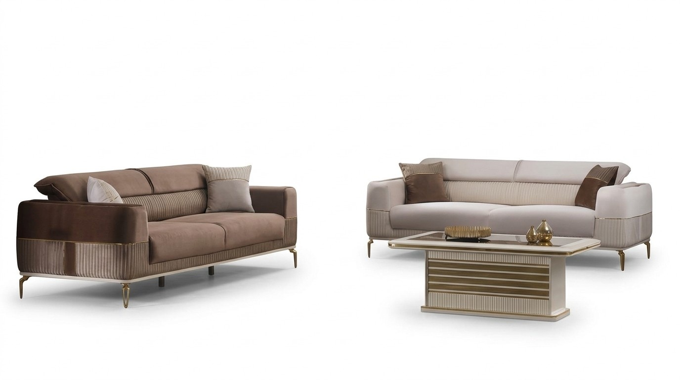 Sofa Sessel Couchtische Wohnzimmermöbel Sofagarnitur Couch Set Wohnzimmer 4tlg