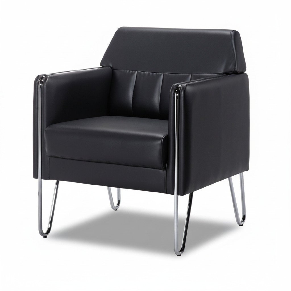 Sofa Sessel Relaxsessel Polstersessel Couch Lounge Schwarz Büro Hotel Club
