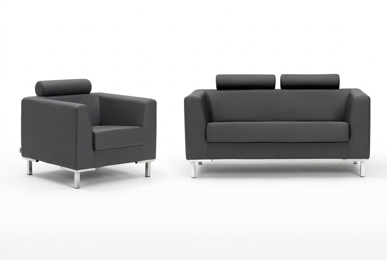 Sofa Sessel Sofas Sofagarnitur 2+1 Sitzer Garnitur Luxus Büromöbel Neu
