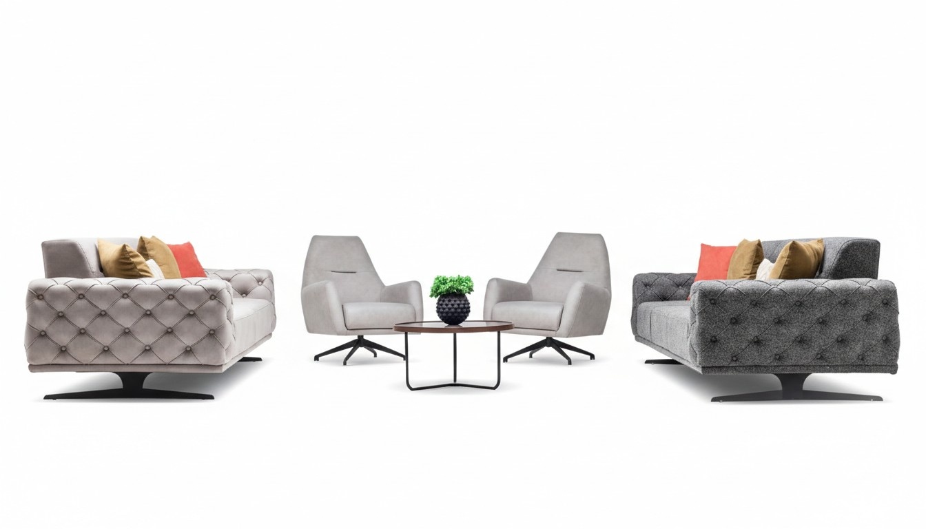 Sofa Set Wohnzimmergarnitur Garnitur Polstergruppe Couch Sofagarnitur 4tlg