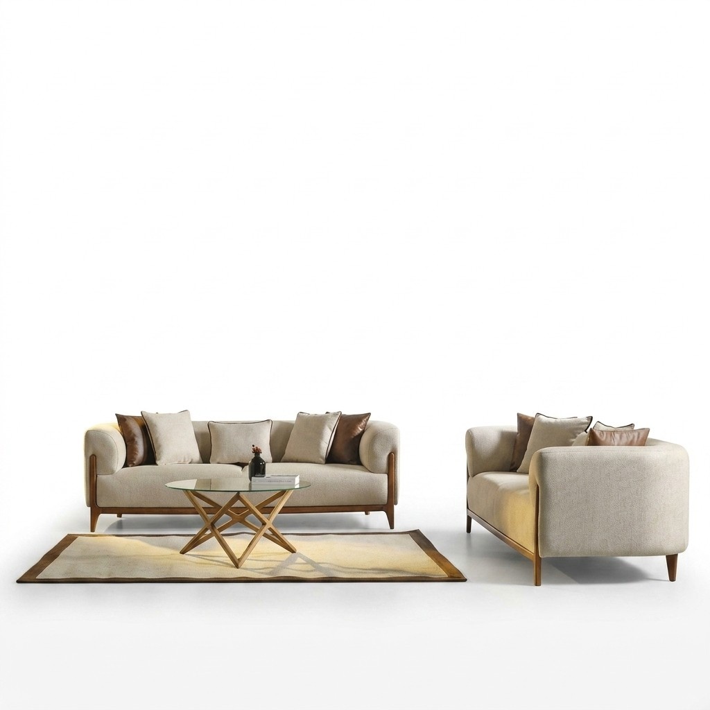Sofa Sofagarnitur 2x 3 Sitzer Set Design Polster Couchen Modern Garnitur