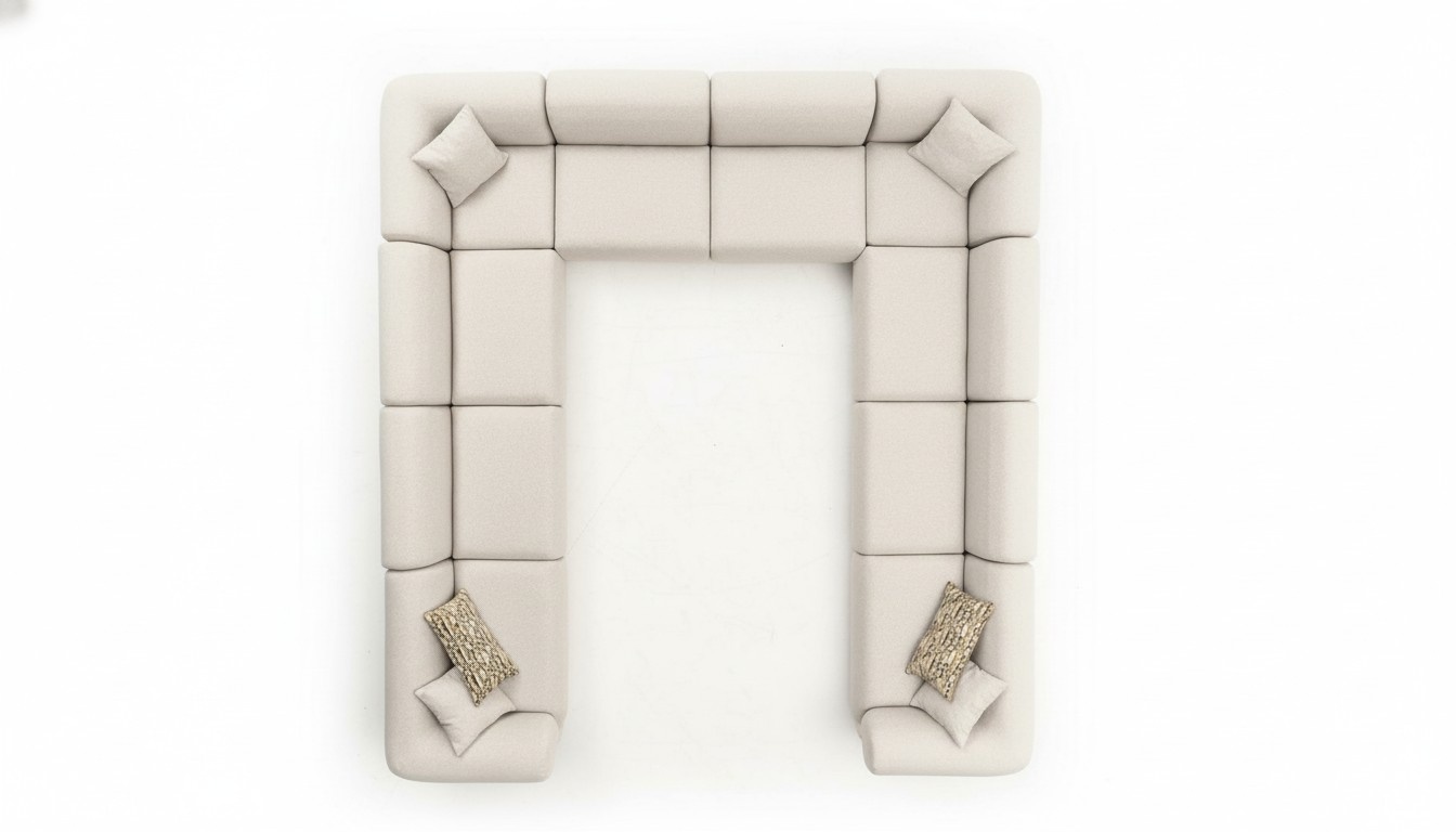 Sofa U-Form Polstersofa Wohnzimmer Ecksofa Modern Design Wohnlandschaft