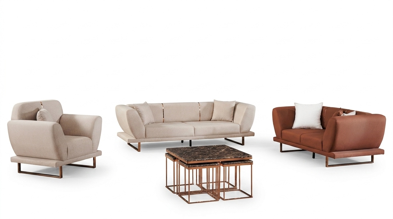 Sofa Wohnlandschaft Polstergarnitur Sitzgruppe Ecksofa-Set Couchgarnitur Sofaset