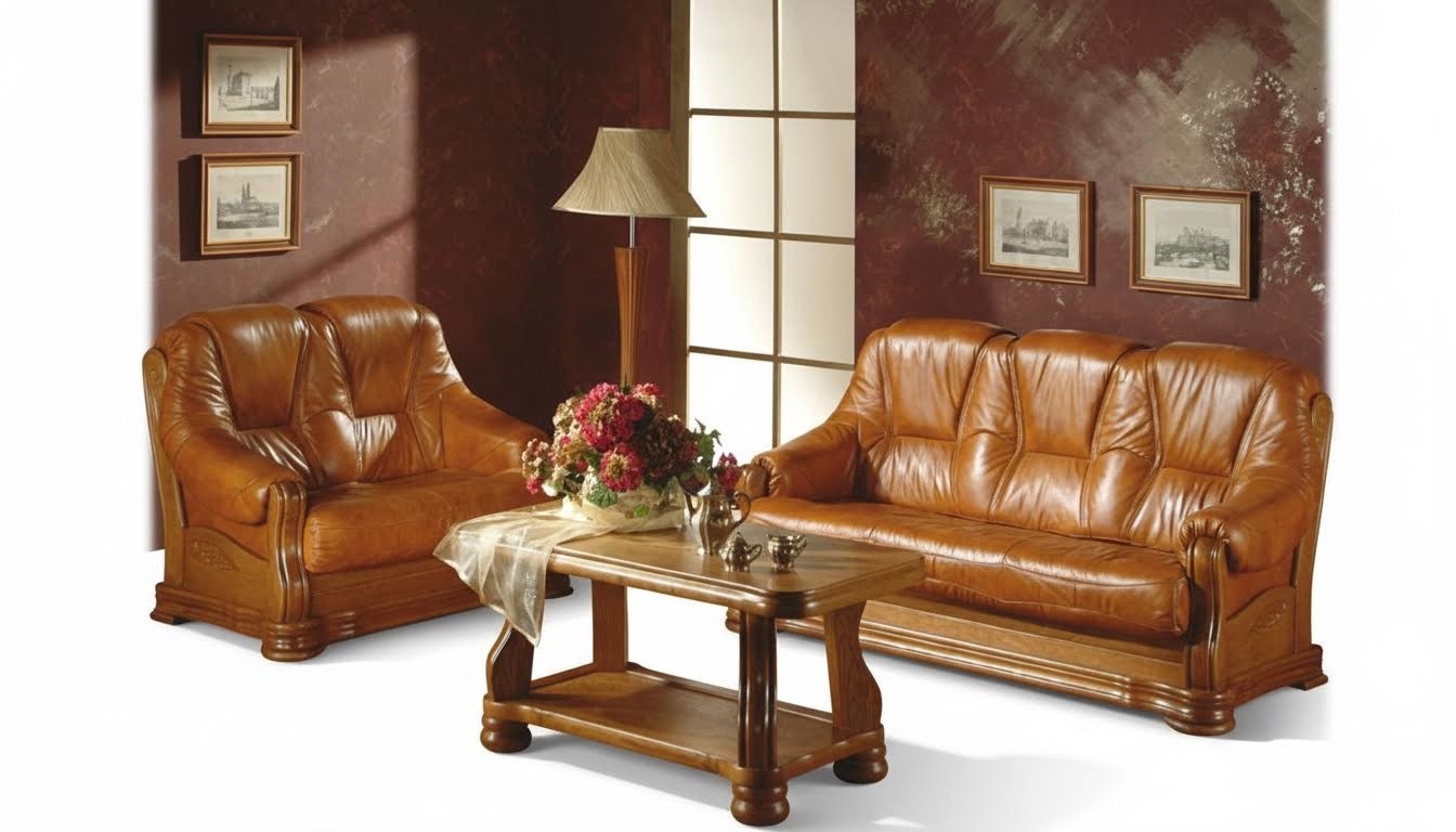 Sofagarnitur 3+1+1 Sitzer Klassischer Wohnlandschaft Sofas Couchen Polster Neu