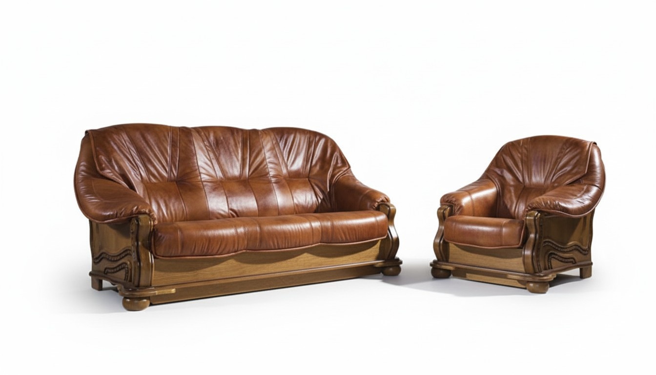 Sofagarnitur 3+1+1 Sitzer Klassischer Wohnlandschaft Sofas Couchen Polster Neu