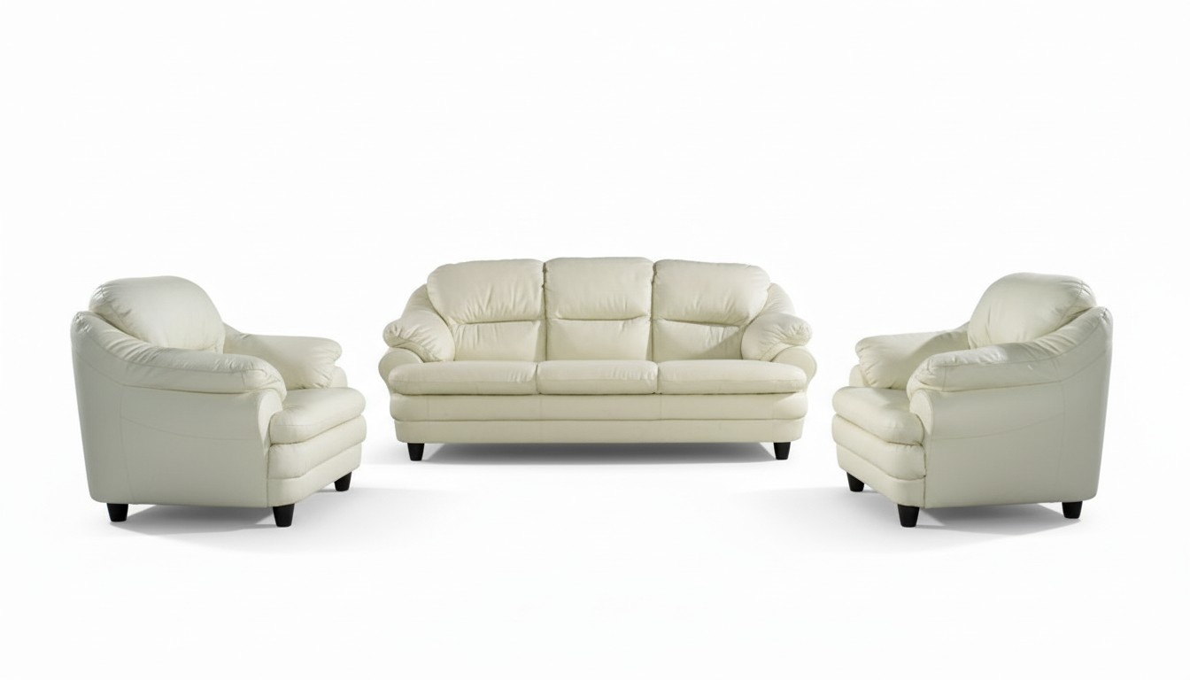 Sofagarnitur 3+1 Sitzer Set Design Sofas Polster Couchen Leder Relax