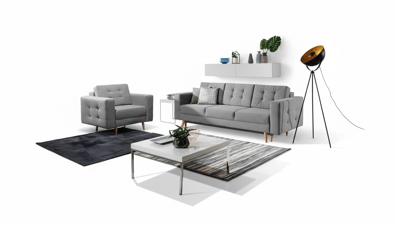 Sofagarnitur 3+1 Sitzer Sitzpolster Garnituren Leder Sofas Couchen Polster Sofa