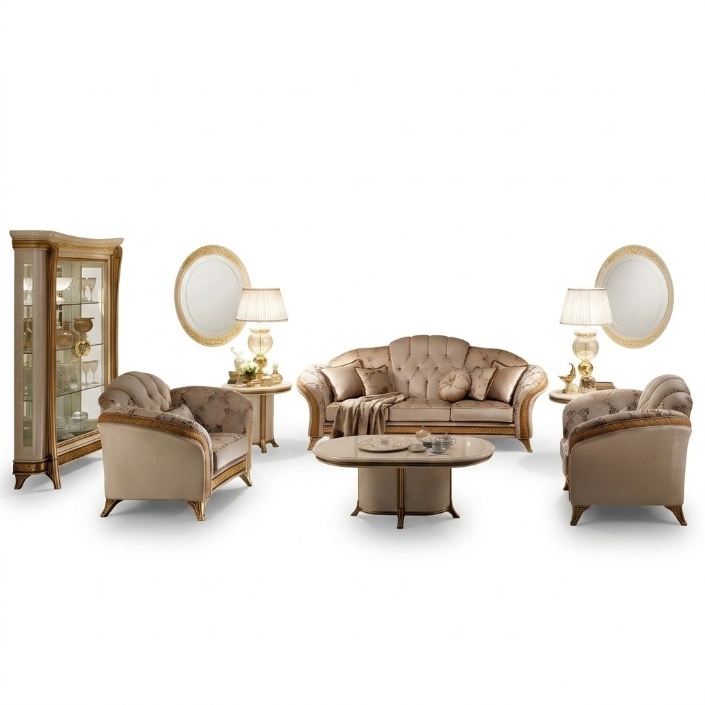 Sofagarnitur 3+2+1 Sitzer Wohnlandschaft Sofa Couch Arredoclassic Garnitur Sofas