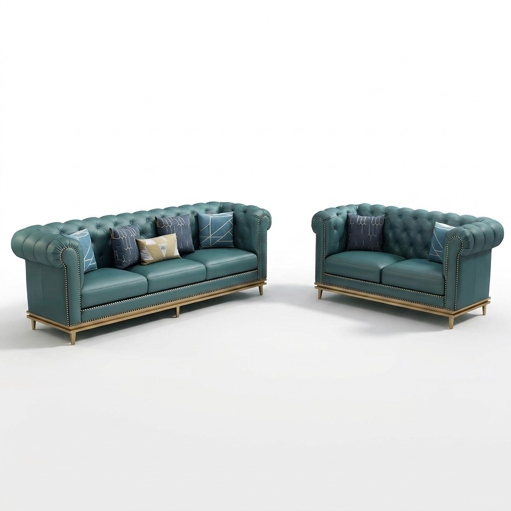 Sofagarnitur 321 Sitzer Ledersofa Modernes Sofa Designer Sofa Neu