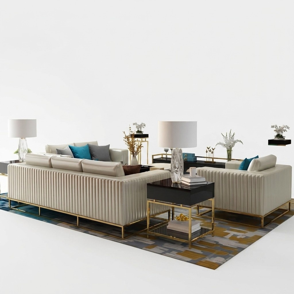 Sofagarnitur 3+2+1 Sitzer Set Design Sofa Polster Couchen Modern Couch