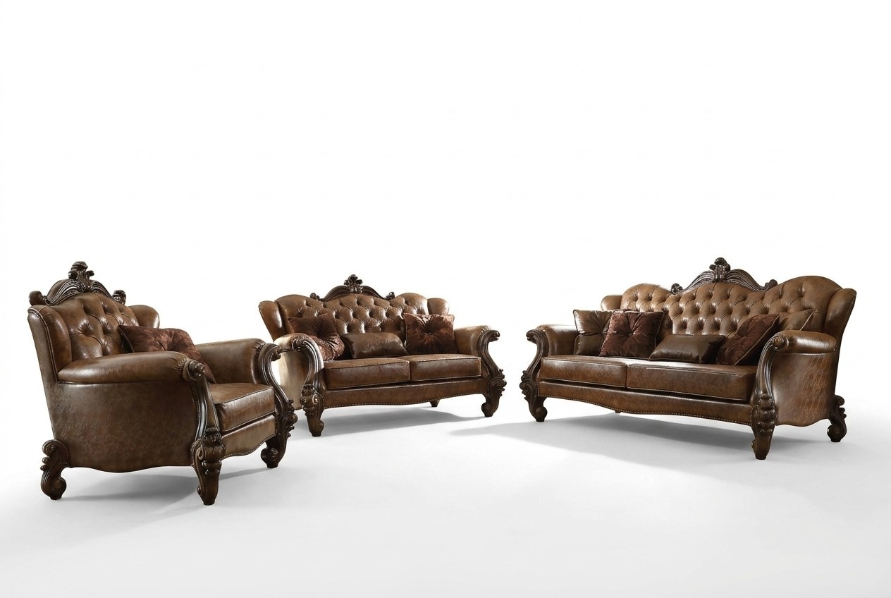 Sofagarnitur 3+2+1 Sitzer Sofa Couch Polster Garnitur Couchen Leder