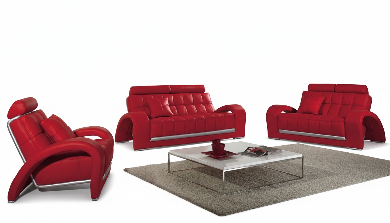 Sofagarnitur 3+2+1 Sitzer Sofa Couch Garnituren Leder Sofas Polster Stoff Textil