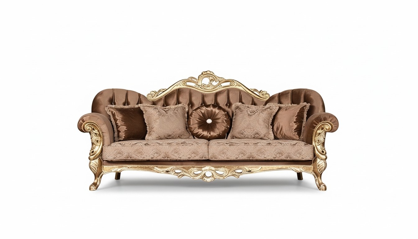 Sofagarnitur 3+3 Sitzer Luxus Garnitur Sofa Sofas Set Barock Wohnzimmer