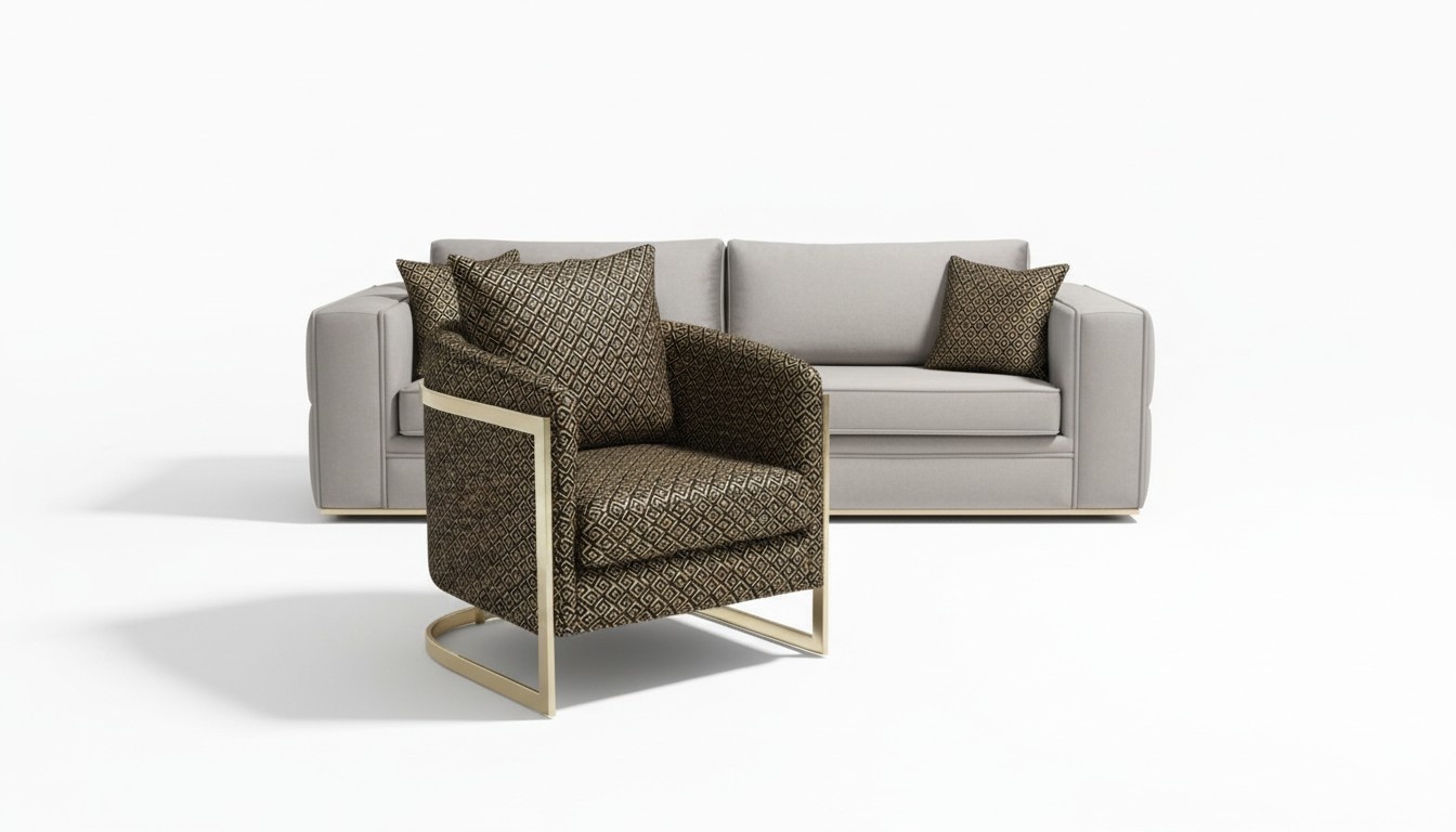 Sofagarnitur 3+3 Sitzer Sofa Sessel Sofas Luxus Garnitur Set Samt Stoff Gruppe