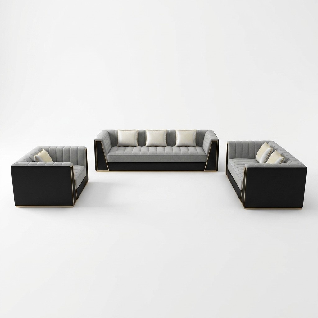 Sofagarnitur 3 2 1 Sitzer Set Design Sofa Polster Couchen Couch Modern