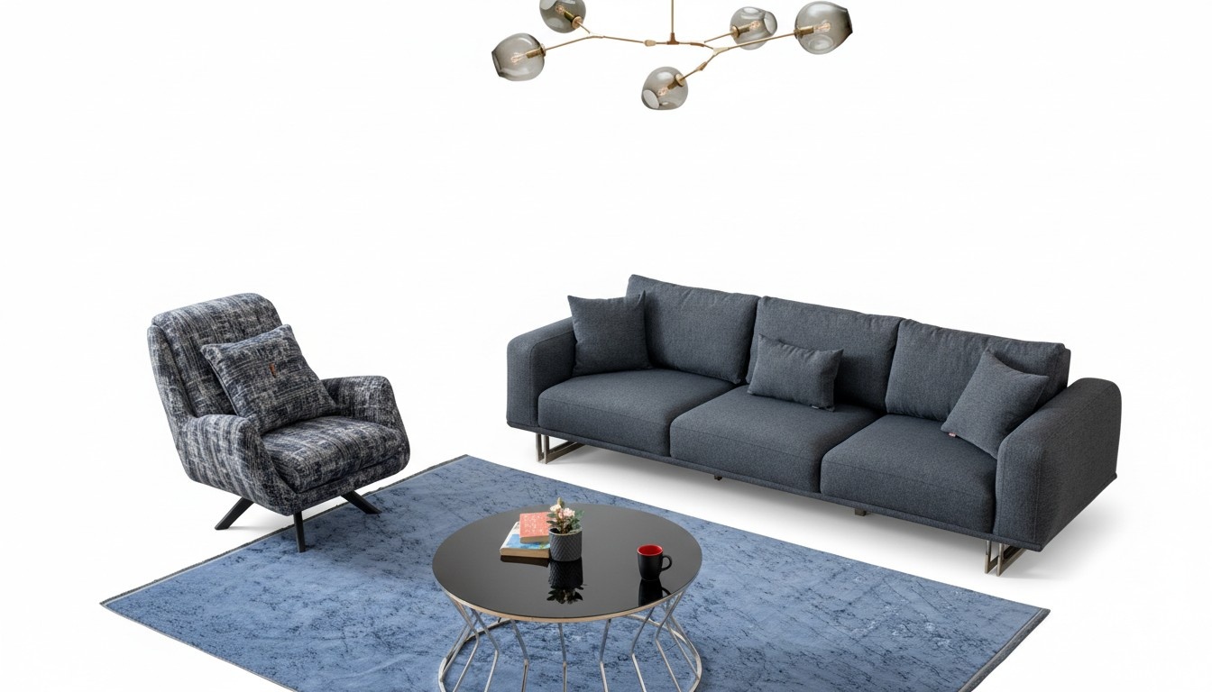 Sofagarnitur 4+1 Sitzer Luxus Garnitur Set Sofas Sessel Stoff Polster