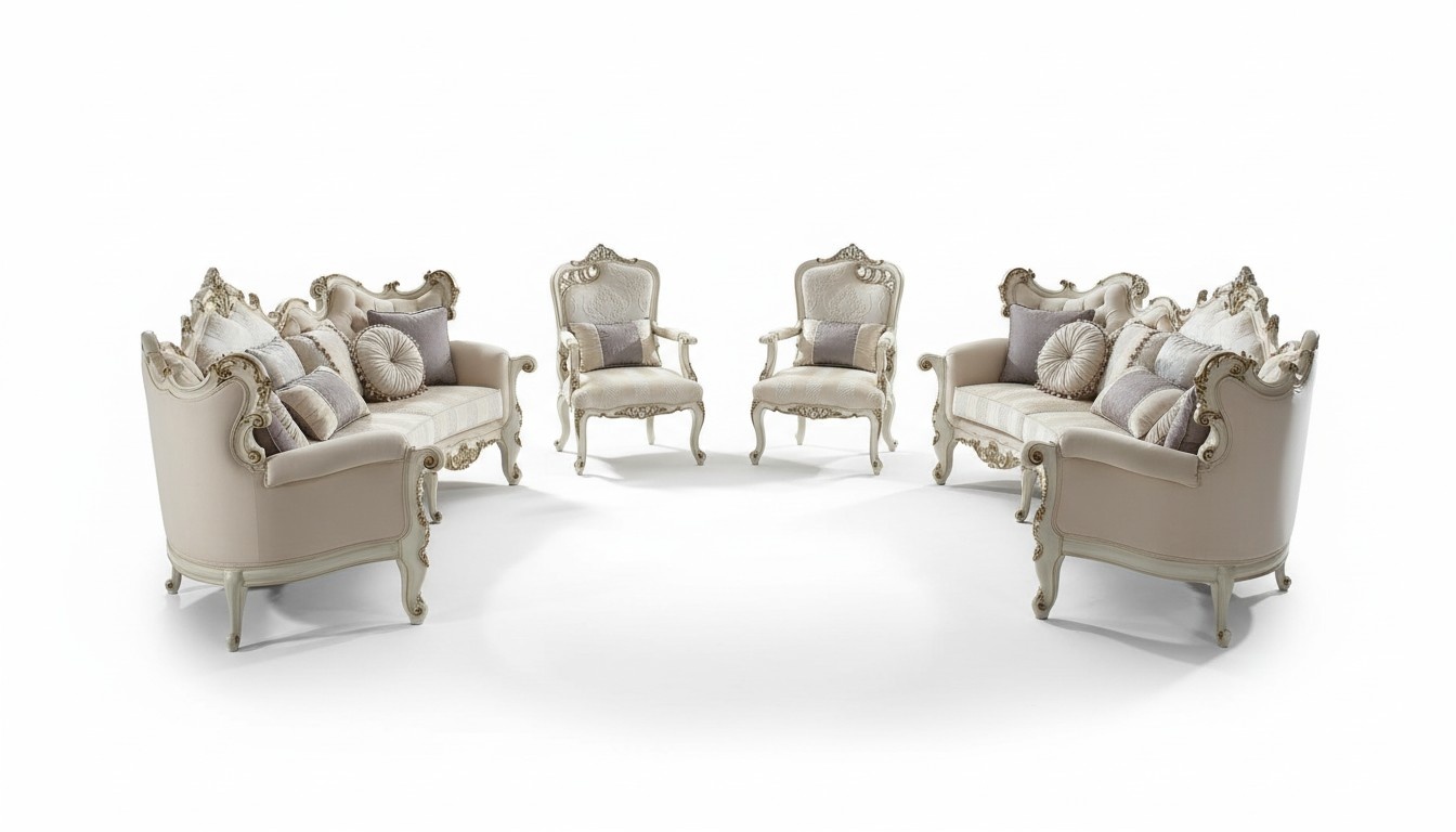 Sofagarnitur 4tlg. Sofa Set Design Couchen Polster Couch Barock Rokoko