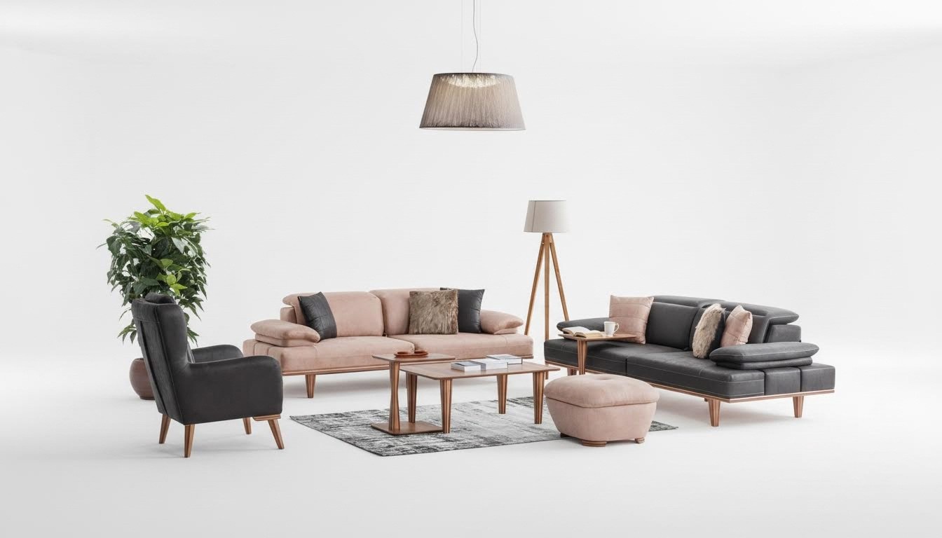 Sofagarnitur Couch Polster Set 3+3+1 Sitz Bequem im modernen Stil