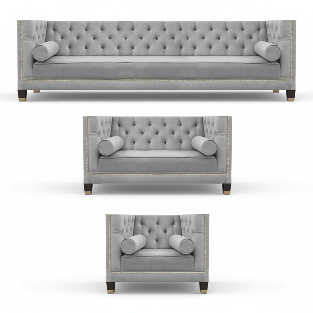 Sofagarnitur Designer Sofas Couch Wohnzimmer Luxus 4+2+1 Couchgarnitur