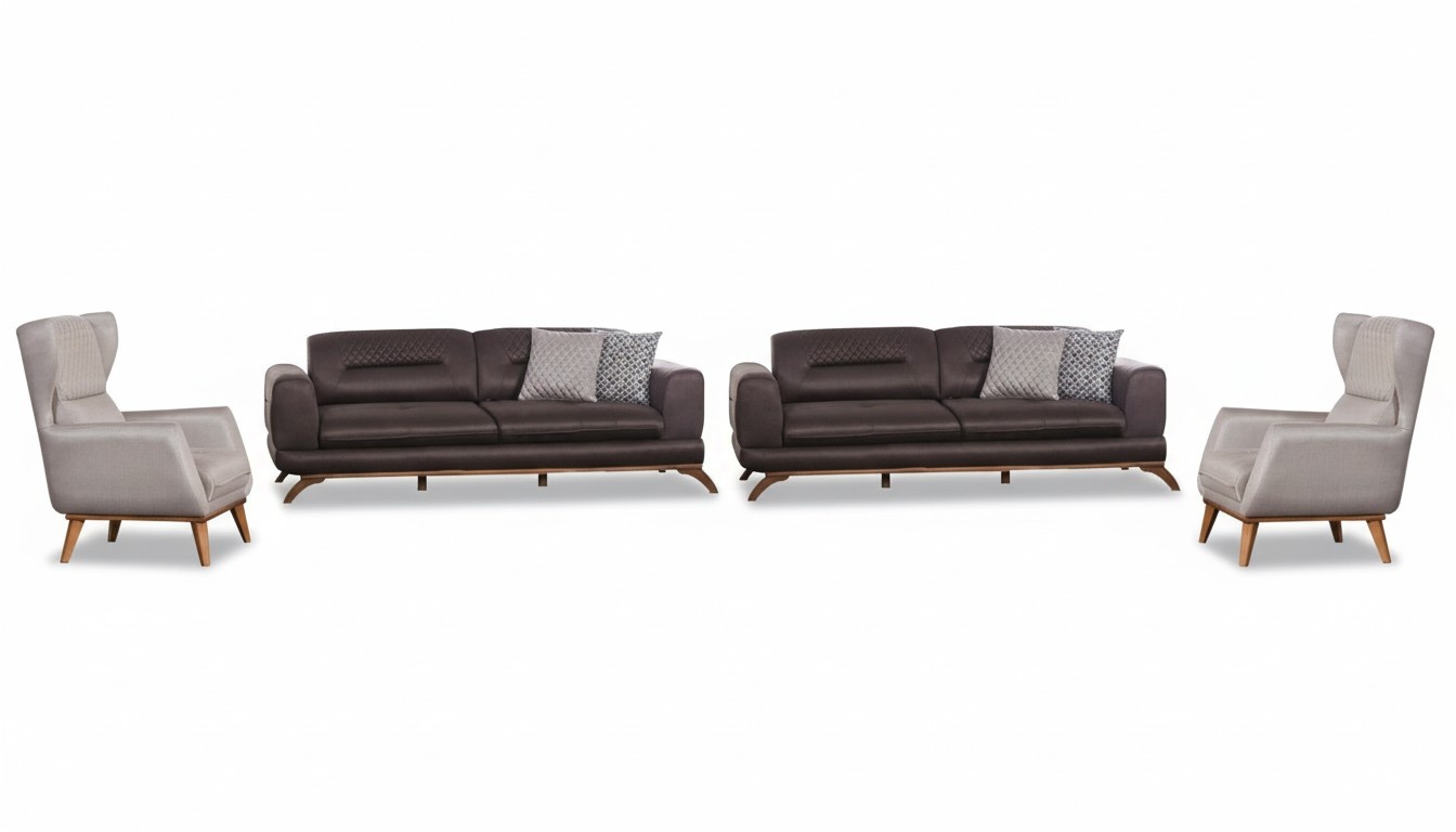 Sofagarnitur für das Wohnzimmer zwei dreisitzige Sofas und zwei Sessel