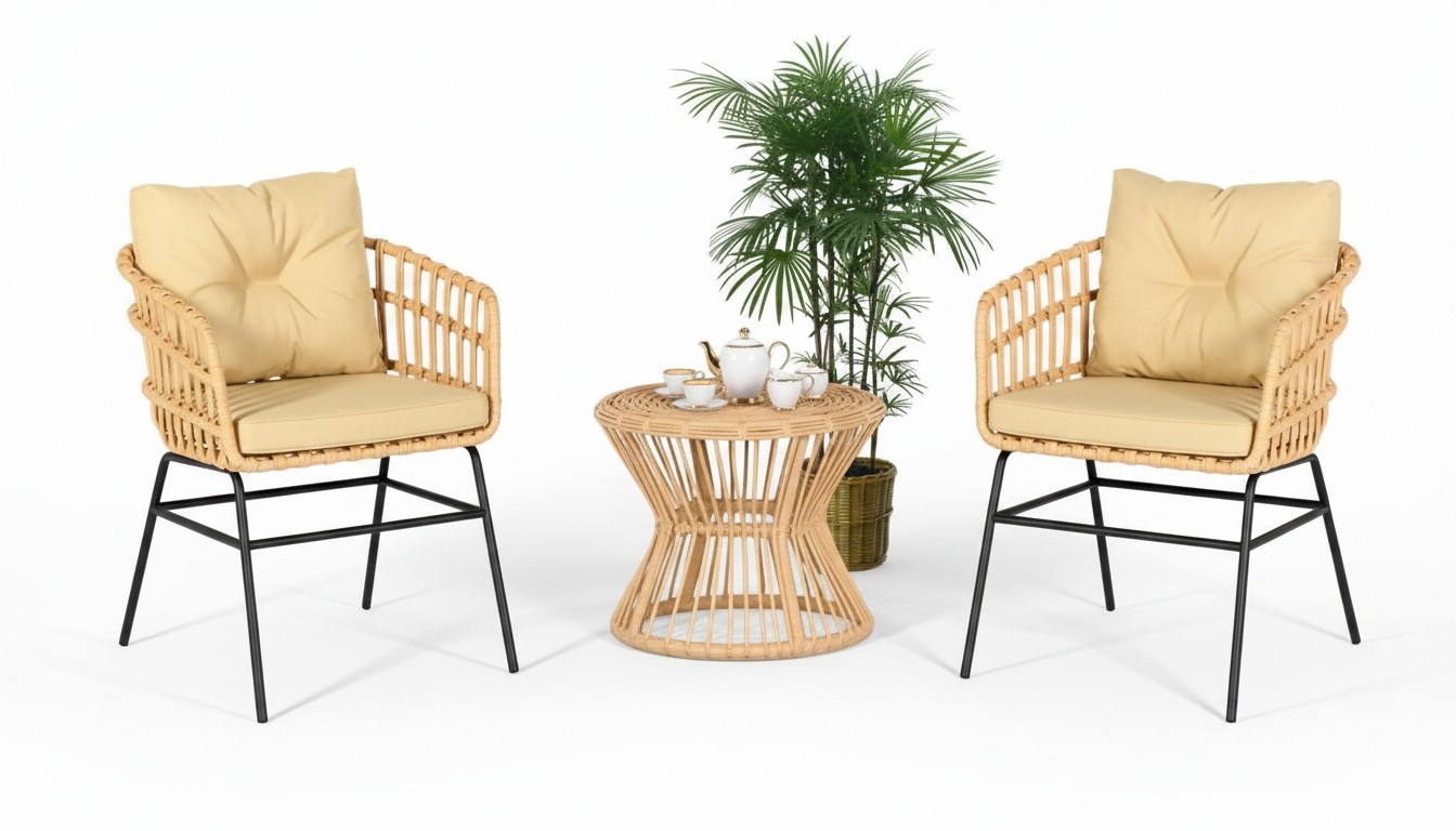 Sofagarnitur Garten Möbel Set 3tlg Terrasse Tisch Sessel Couchtisch Modern Neu