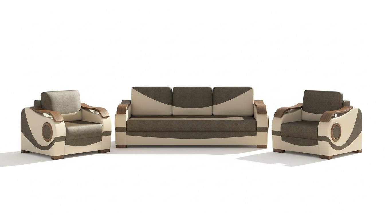 Sofagarnitur Puerto 3+1+1 mit Bettfunktion Set Couch Polster Sofas Sofa Couchen
