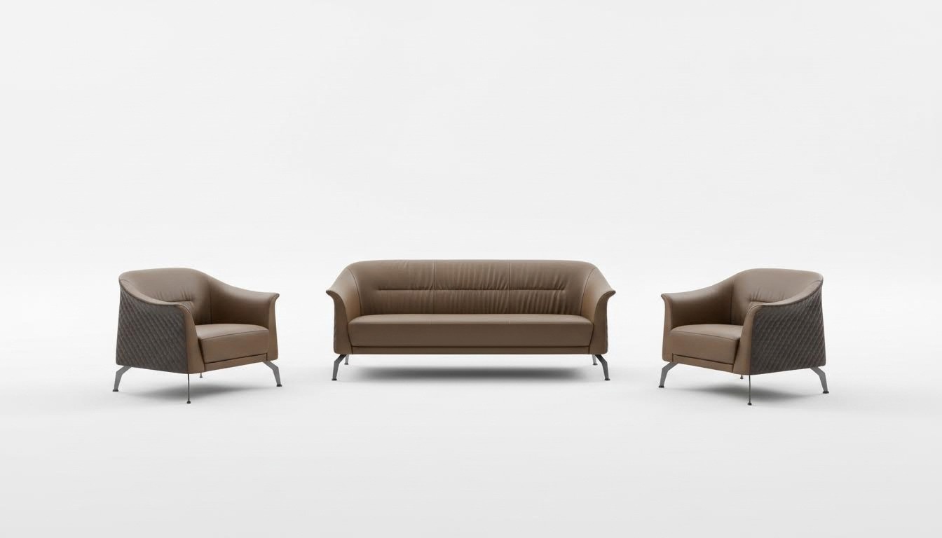 Sofagarnitur Set Design Sofa Polster Couchen Leder Couch Modern Neu 311