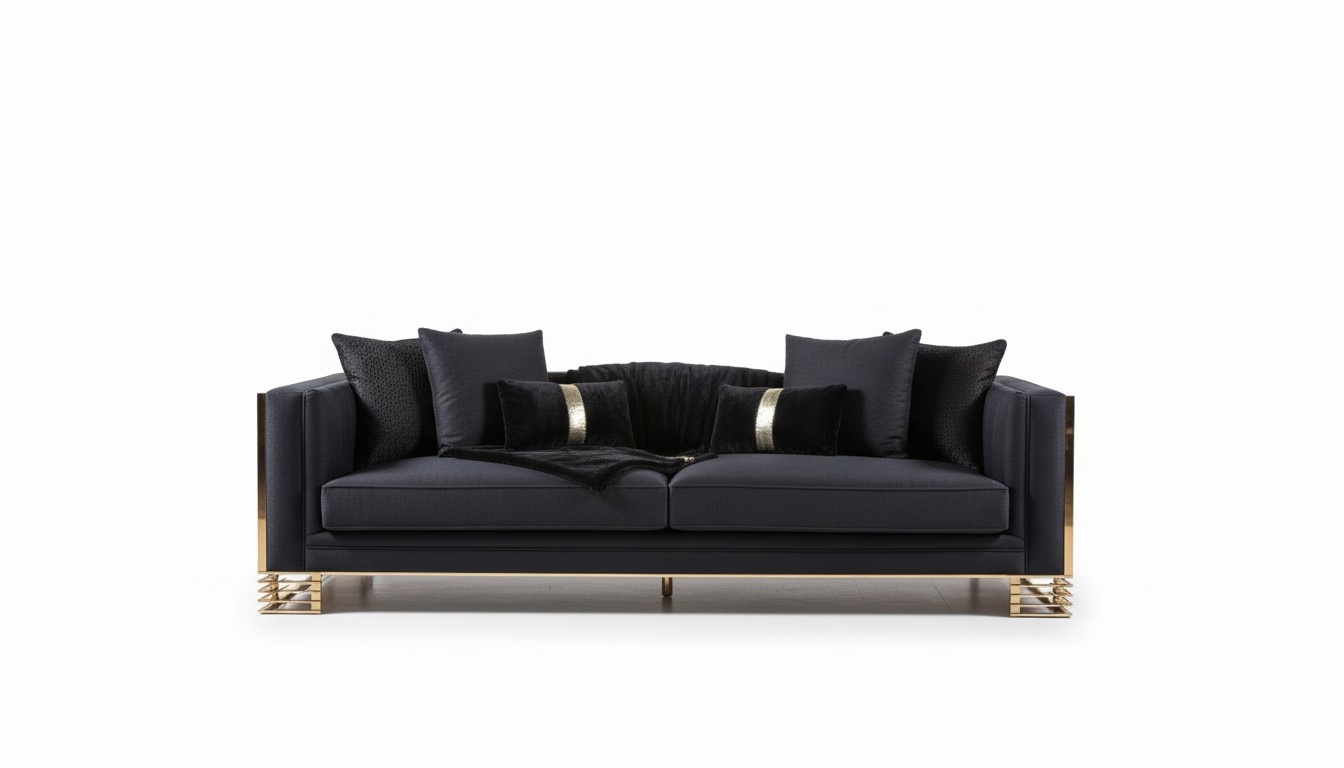 Sofagarnitur Sofa Luxus Sessel 3+1Sitzer Couchtisch Beistelltisch Set 4tlg