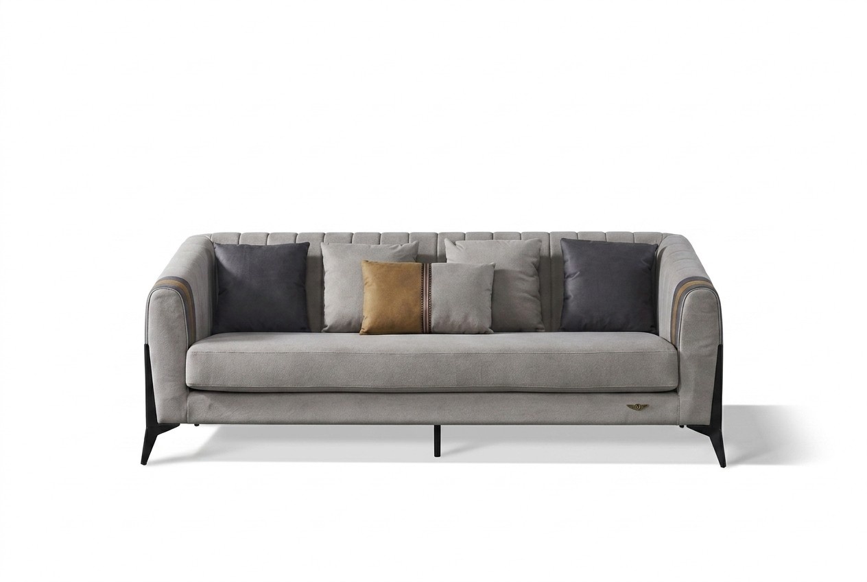 Sofagarnitur Wohnlandschaft Sofas Couchen Polster Stoffsofa 3+1 Sitzer