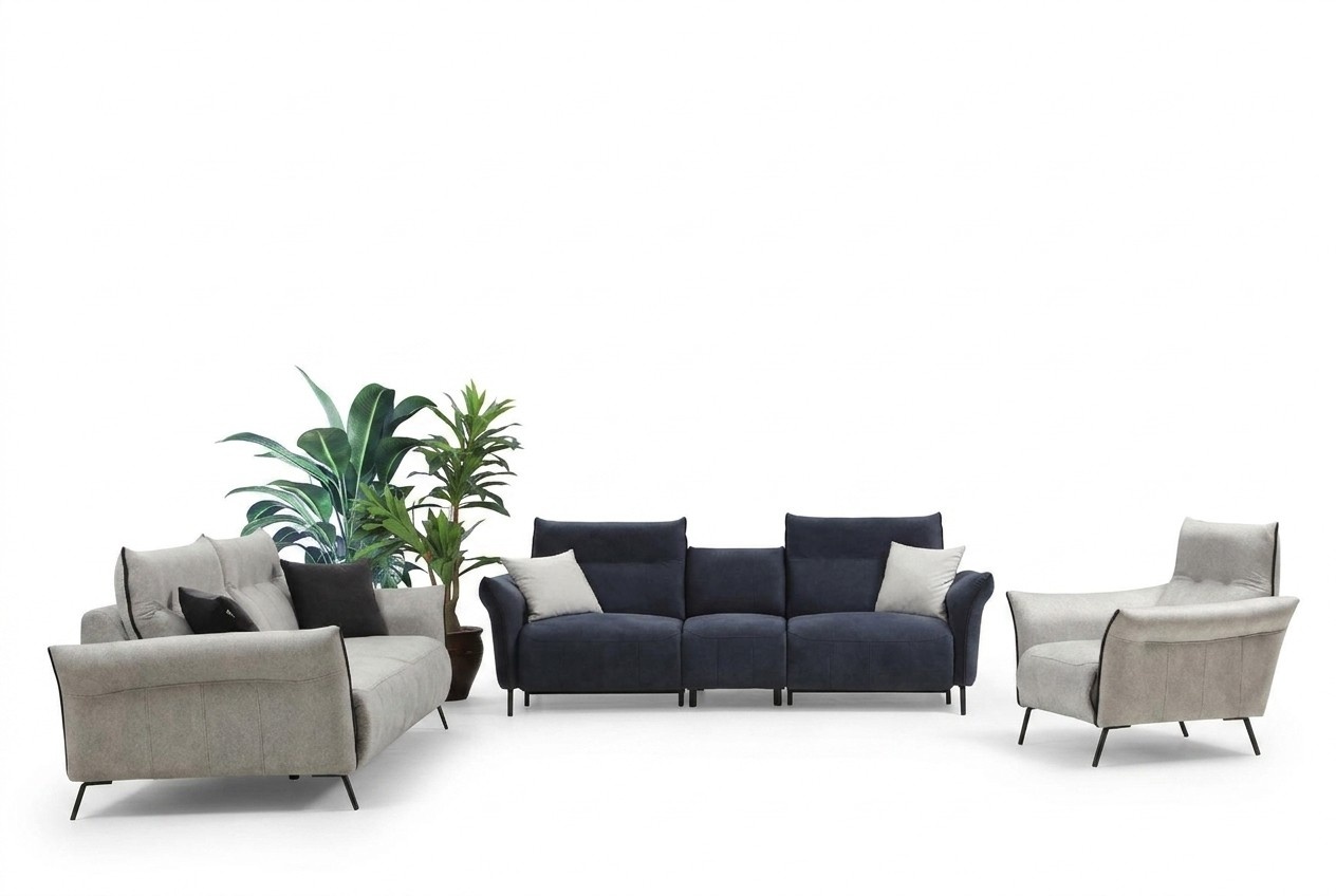 Sofagarnitur Wohnzimmer Sofa Set Polster Möbel Luxus Sessel Modern Design Neu