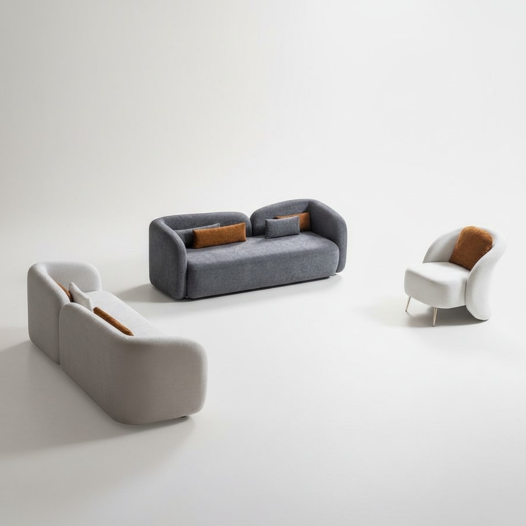 Sofagarnitur x2 3-Sitzer Sofas 1 Sitzer Modern Komplett Set Polster Garnitur